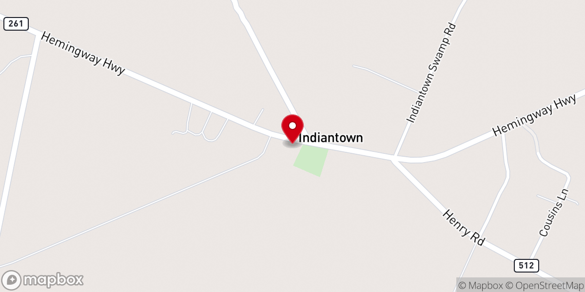 Map showing location of Indiantown Presbyterian Church