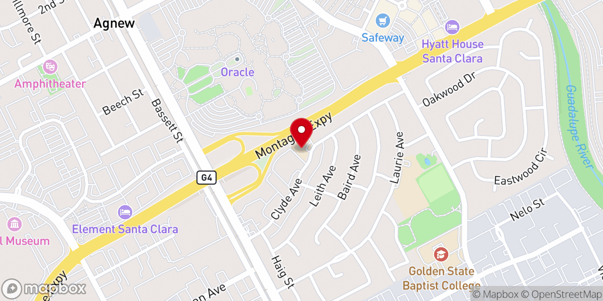 Map showing location of Iglesia Bautista North Valley
