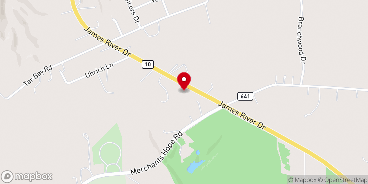 Map showing location of New Generation Church Hopewell VA