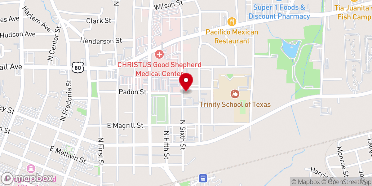 Map showing location of Trinity Episcopal Church