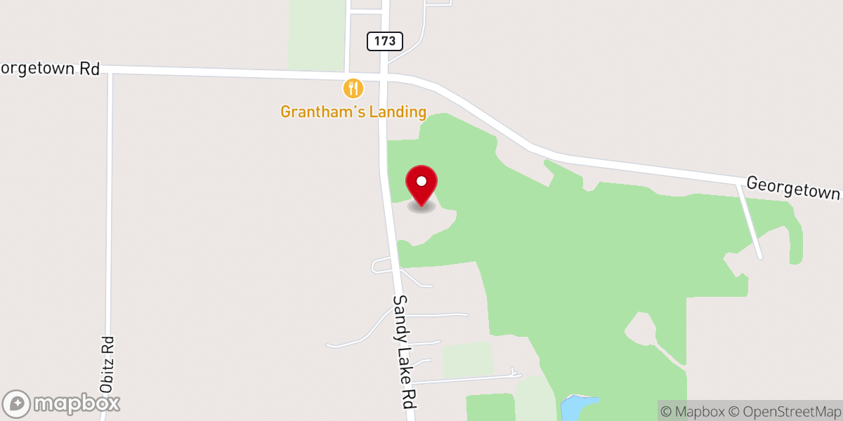 Map showing location of New Lebanon Community Church