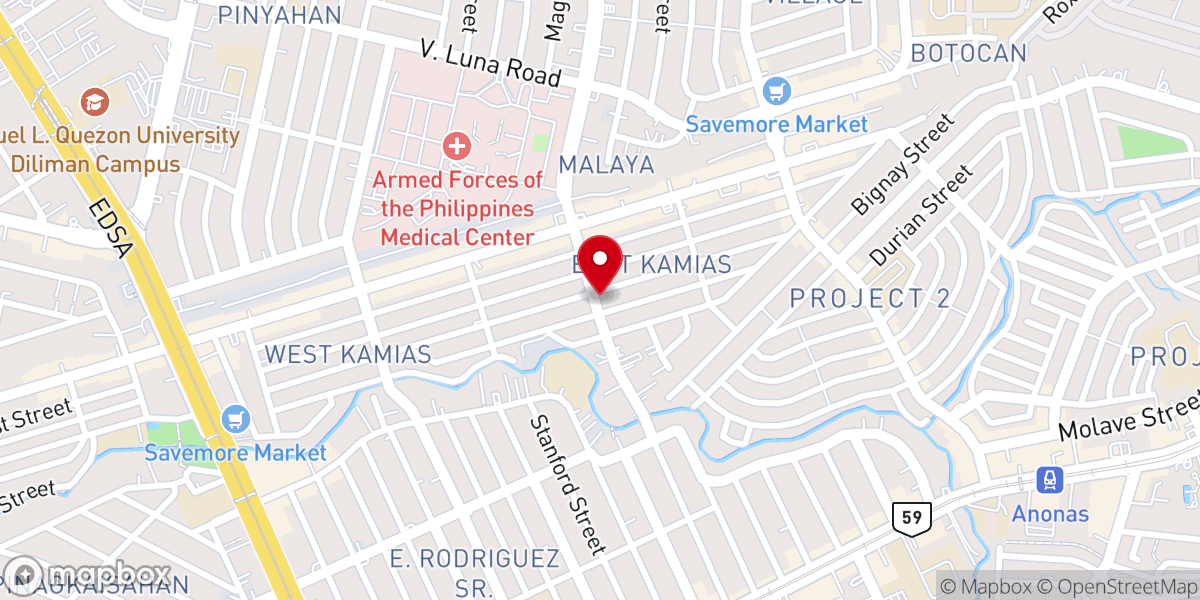 Map showing location of Lifegiver Church Central