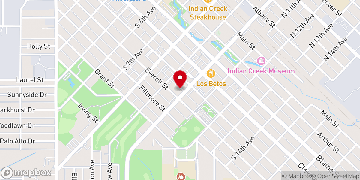 Map showing location of Calvary Chapel Caldwell