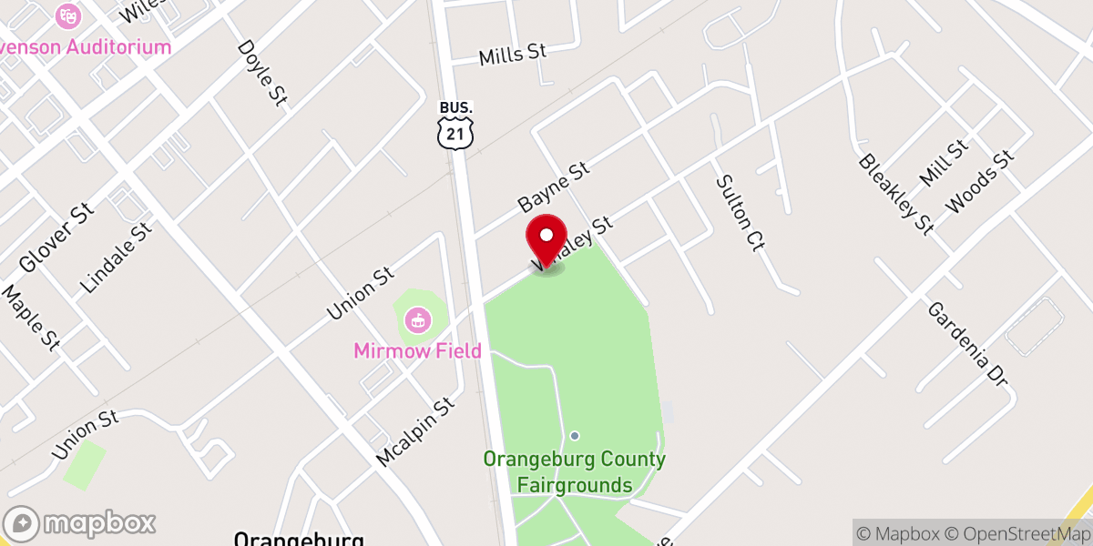 Map showing location of Saint Johns Methodist Church