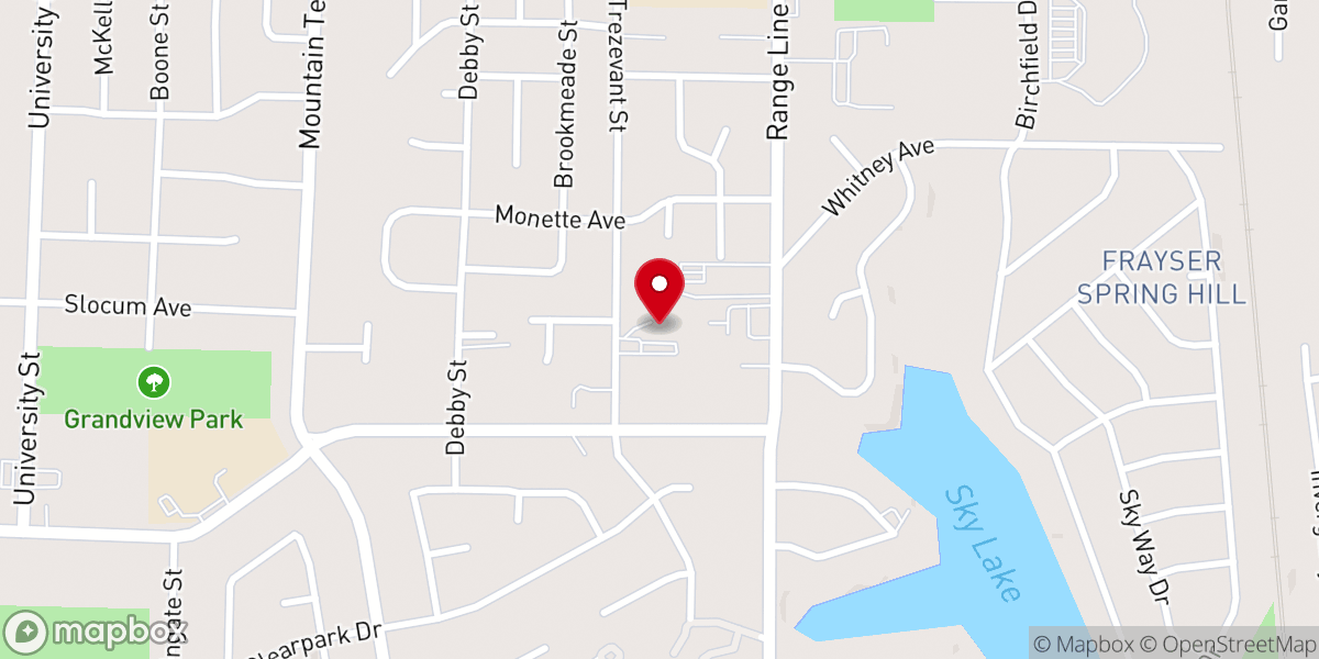 Map showing location of Greater Tabernacle Missionary Baptist Church