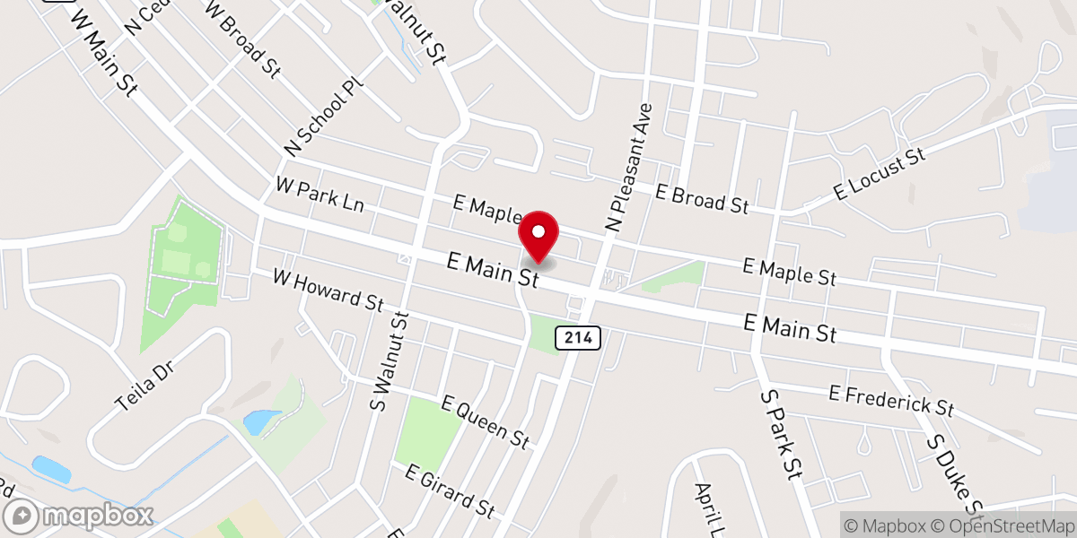 Map showing location of Bethlehem United Methodist Church