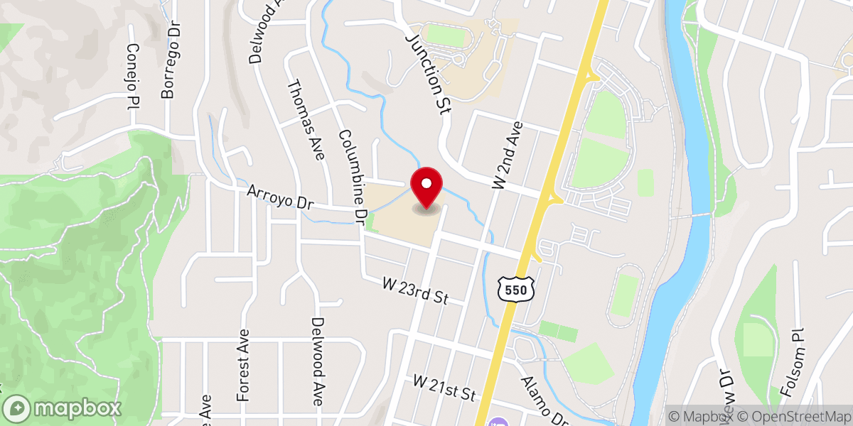 Map showing location of Mountainview Community Church