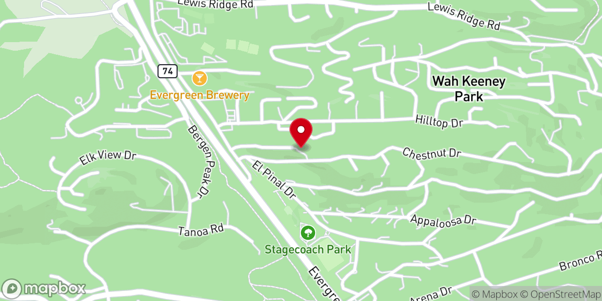 Map showing location of Mt Hope Lutheran Church