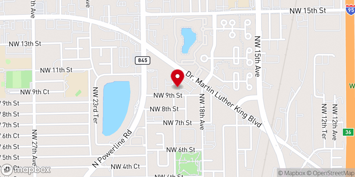 Map showing location of New Jerusalem Missionary Baptist