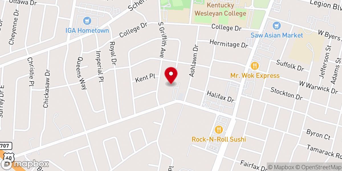 Map showing location of One Faith Fellowship