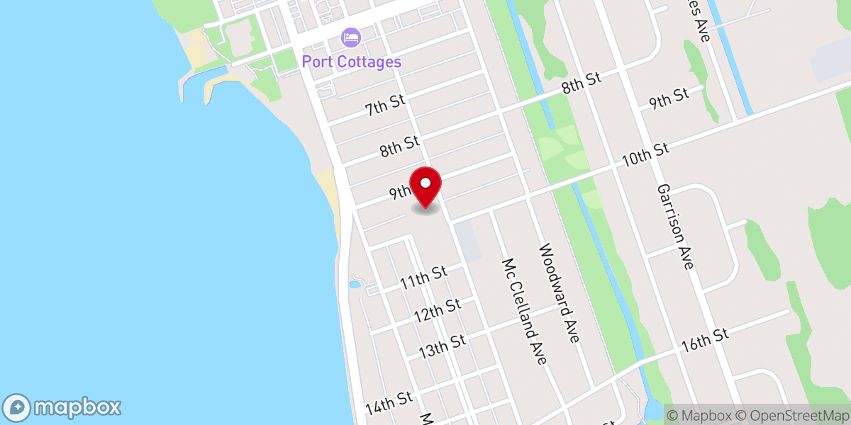 Map showing location of Shores Nursing and Rehab Center