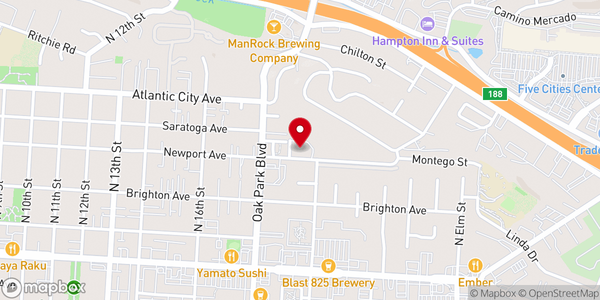 Map showing location of Everyday Church