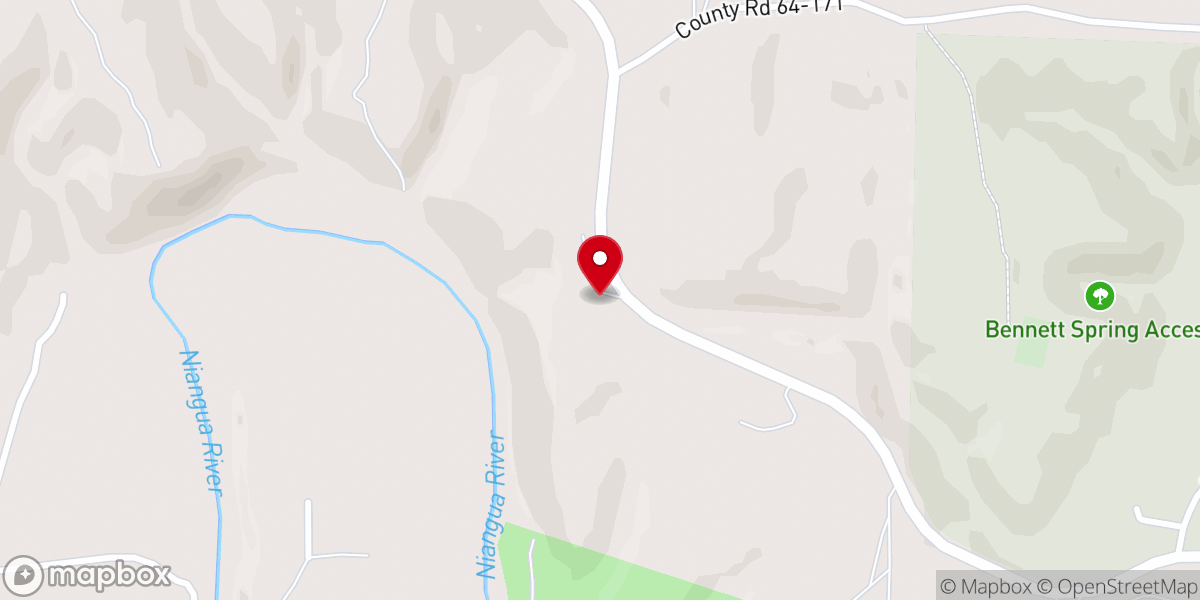 Map showing location of Bennett Spring Christian Church Camp
