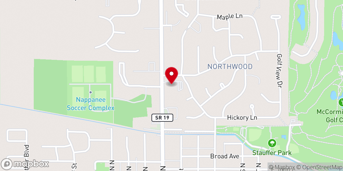 Map showing location of Grace Point Church