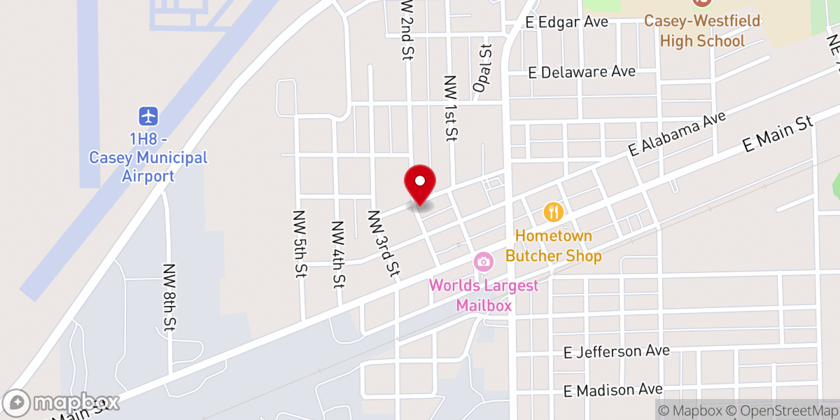 Map showing location of Central Southern Baptist Church