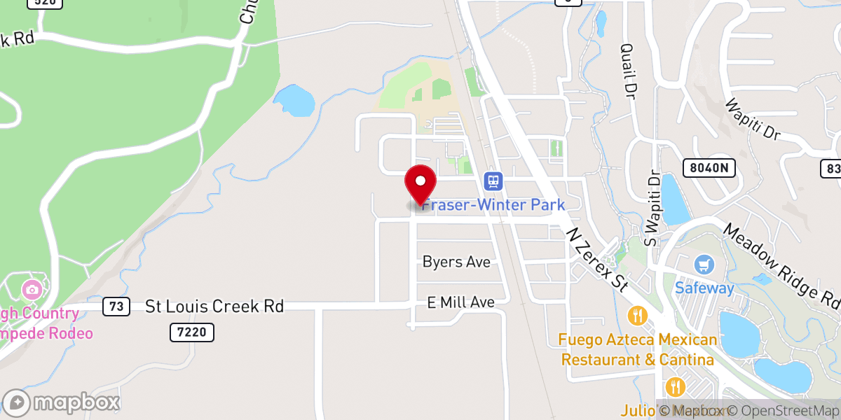 Map showing location of Fraser Historic Church