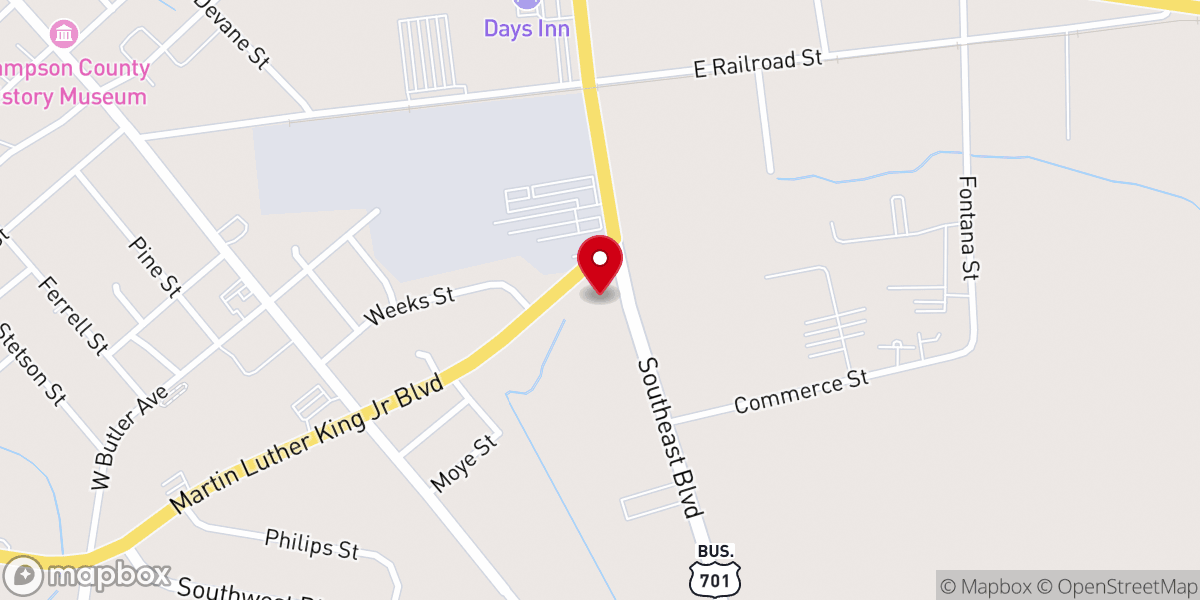 Map showing location of Philadelfia Church