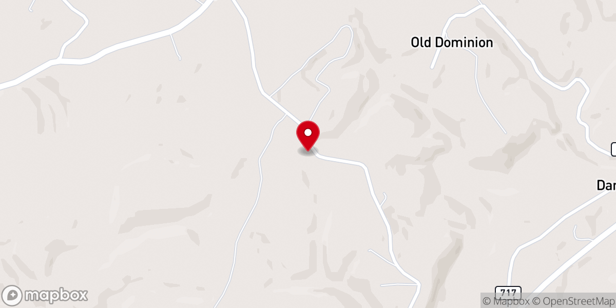 Map showing location of Oak Ridge Church
