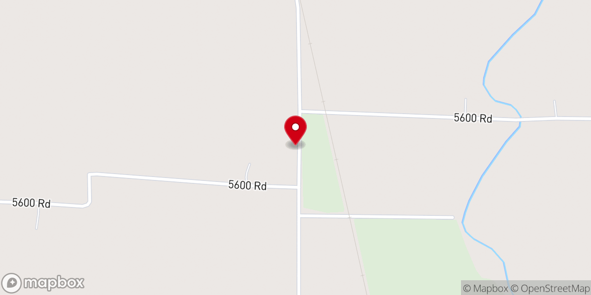 Map showing location of Pleasant Dale Church
