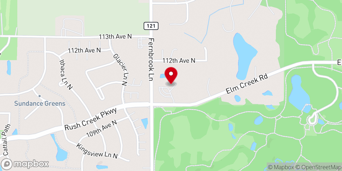 Map showing location of Faithbrook Church