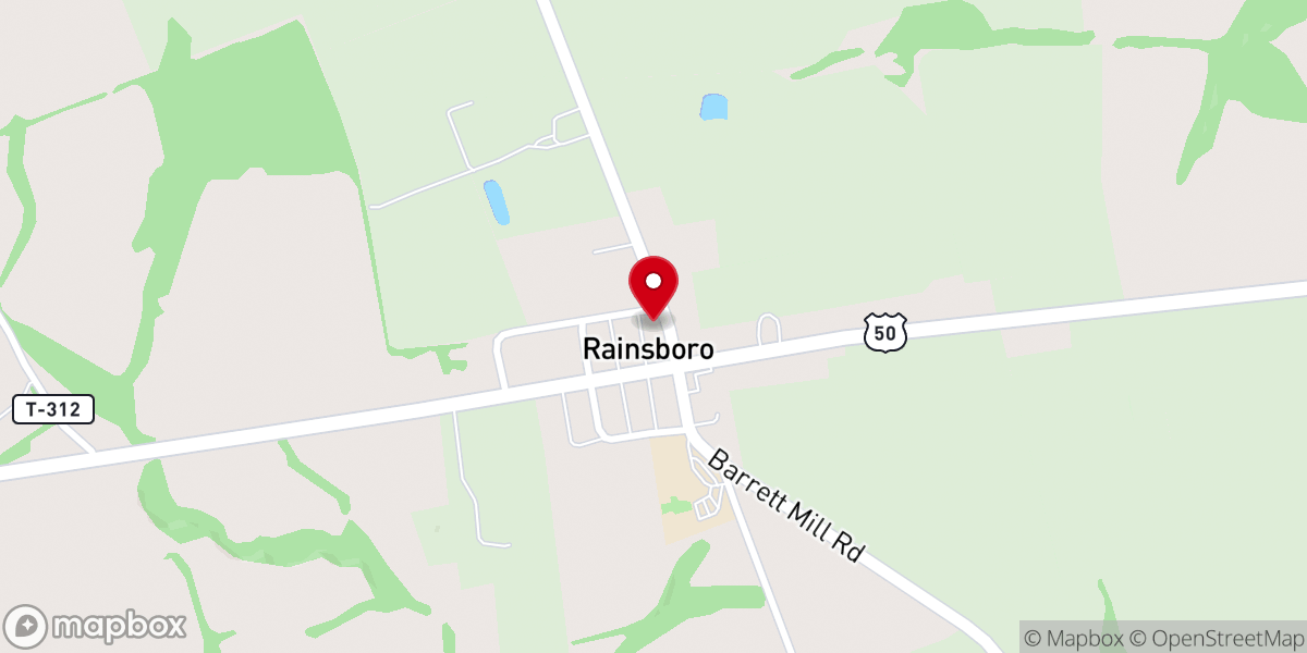 Map showing location of Rainsboro United Methodist Par