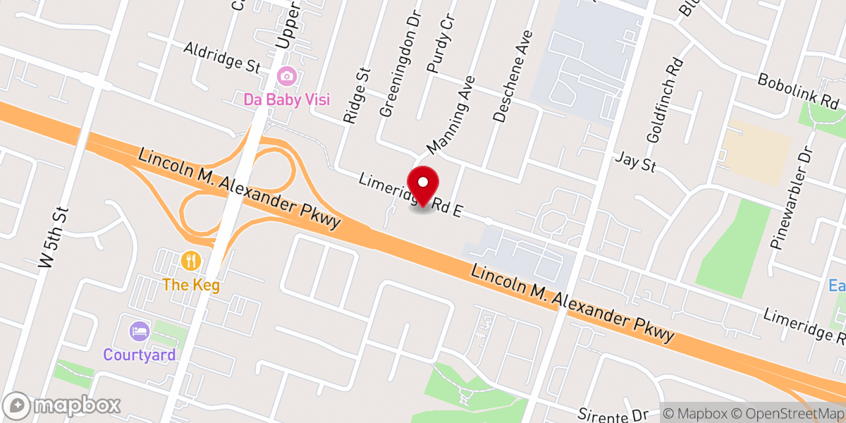 Map showing location of Mountain View Christian Church
