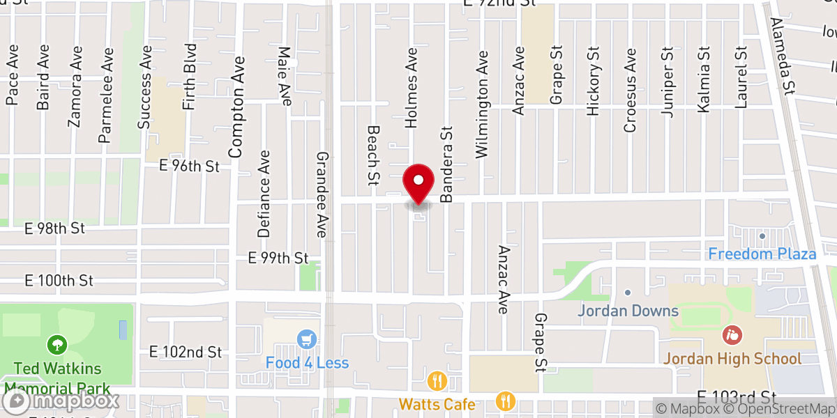 Map showing location of Tree of Life Baptist Church