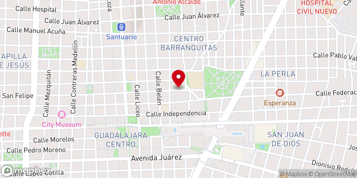 Map showing location of Iglesía Cristíana Evangélica