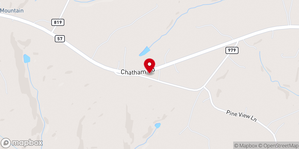Map showing location of Valley Chapel Pentecostal Holiness Church