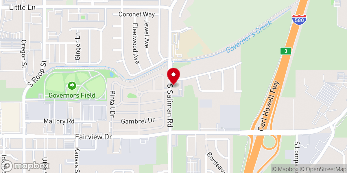 Map showing location of Hope Crossing Community Church