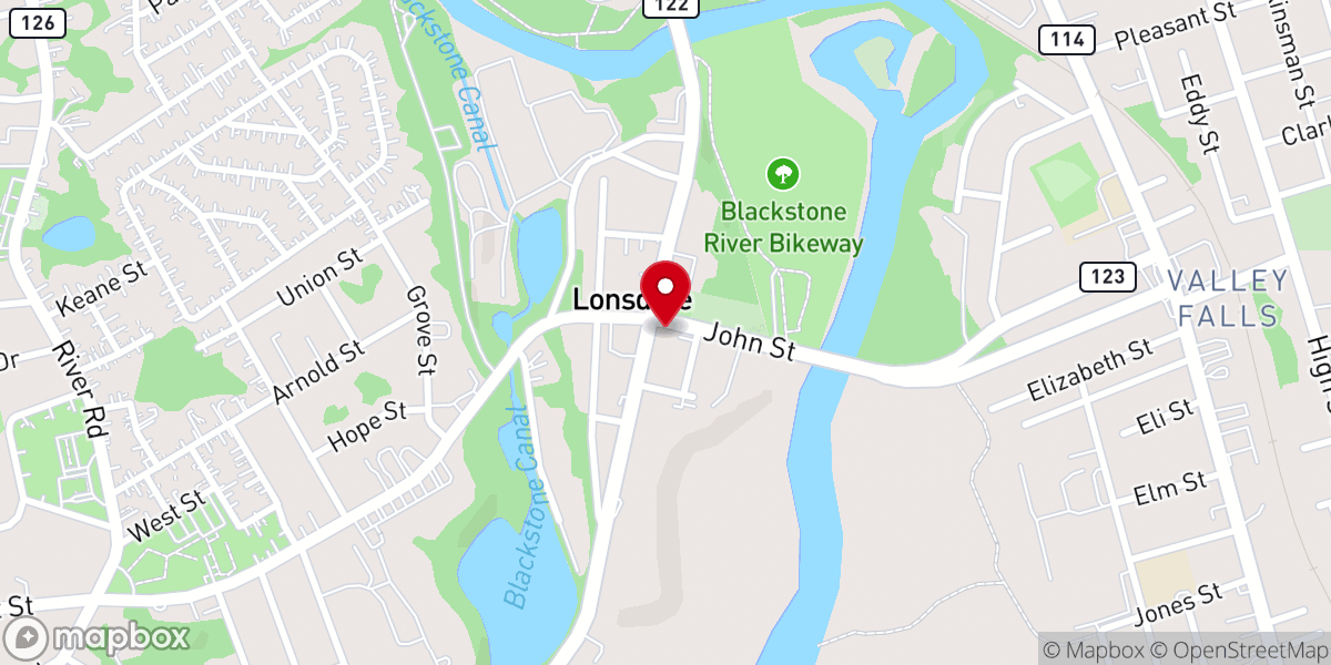 Map showing location of Christ Church Thrift Shop