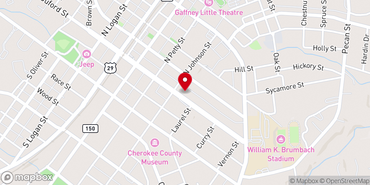 Map showing location of Dunton United Methodist Church