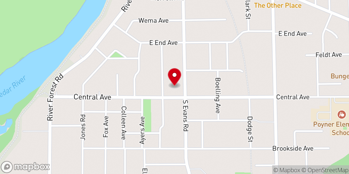 Map showing location of Saint Marks United Methodist Church