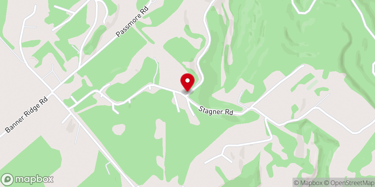 Map showing location of Banner Ridge Church
