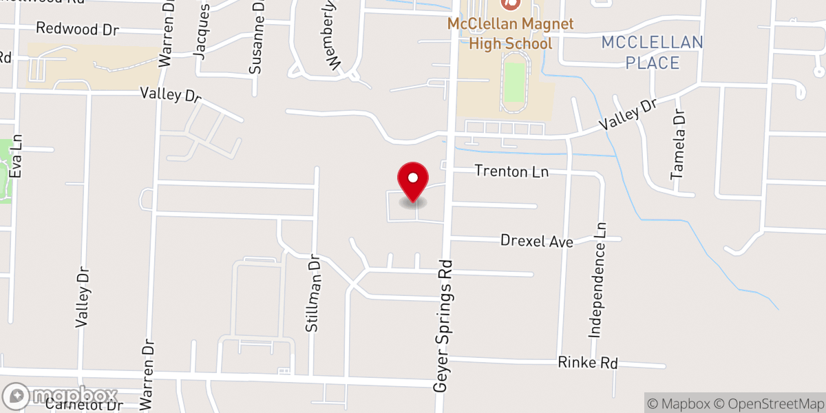 Map showing location of Longley Baptist Church