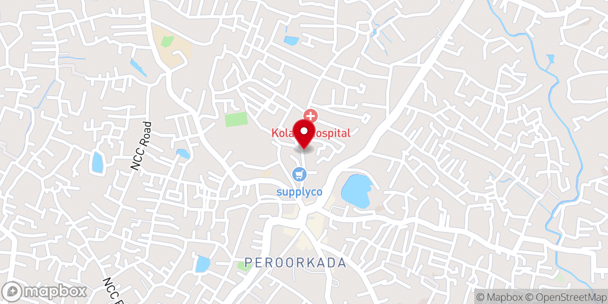 Map showing location of Lourdes Hill Syro-Malabar Catholic Church, Peroorkada