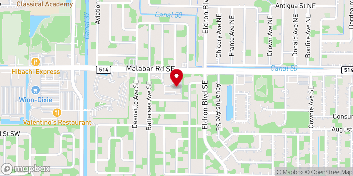 Map showing location of Our Lady of Grace