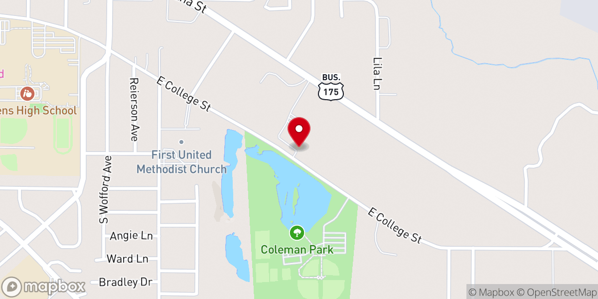 Map showing location of Eastern Hills Church of Christ