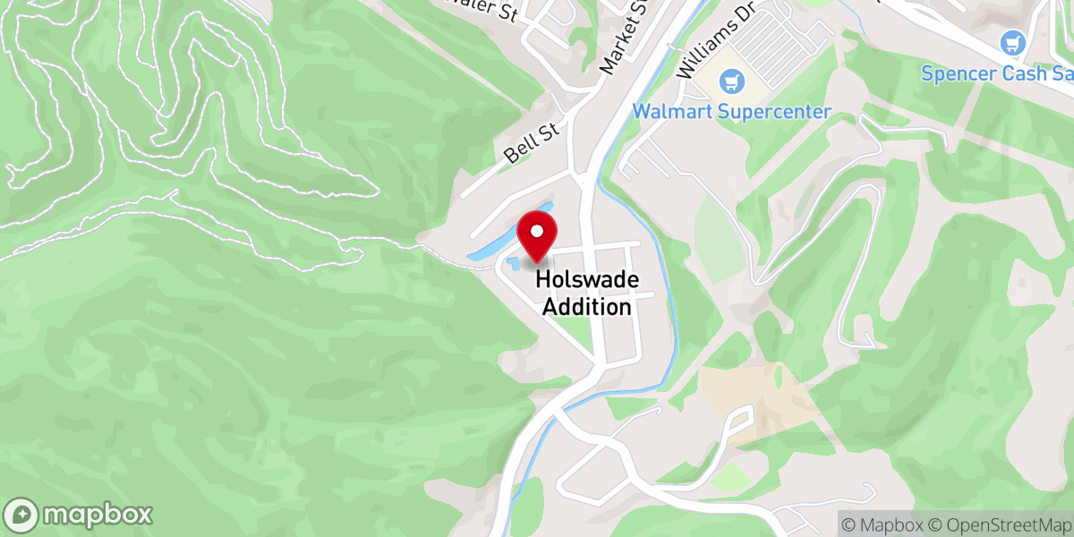 Map showing location of Roane County Helping Hand - Food Distribution Center