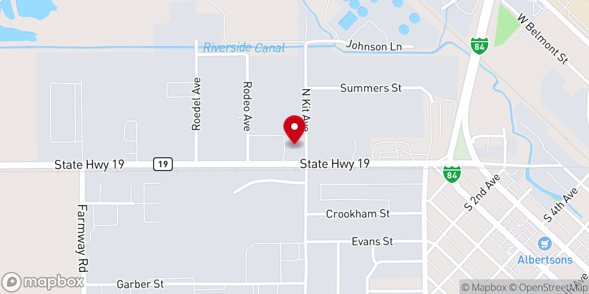 Map showing location of Oasis Food Center