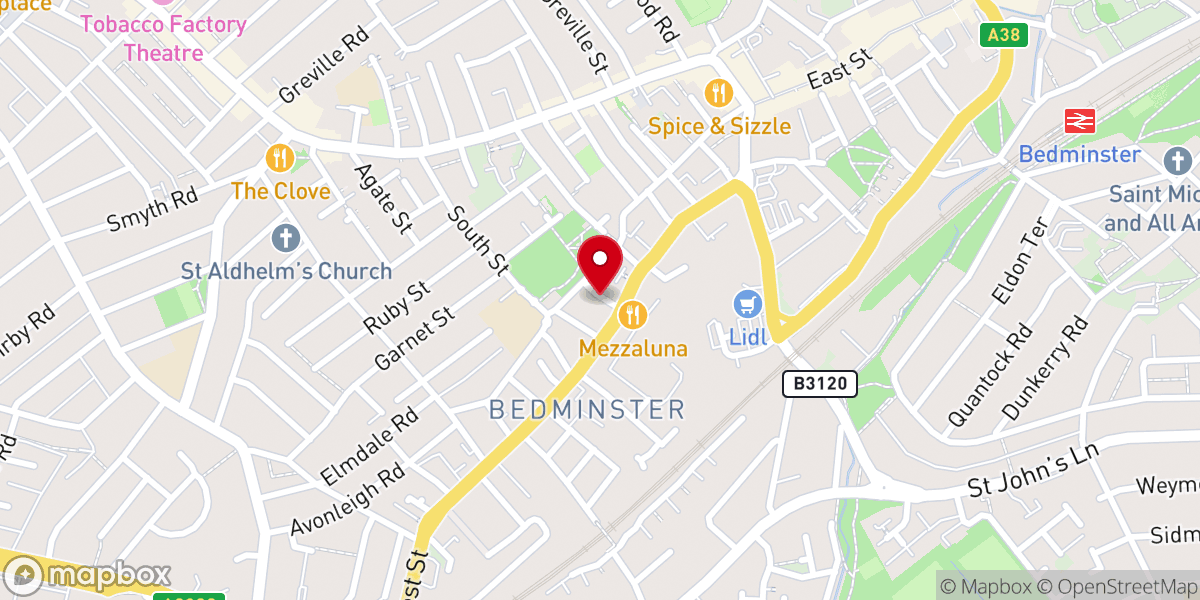 Map showing location of Mount Zion Independent Methodist Church
