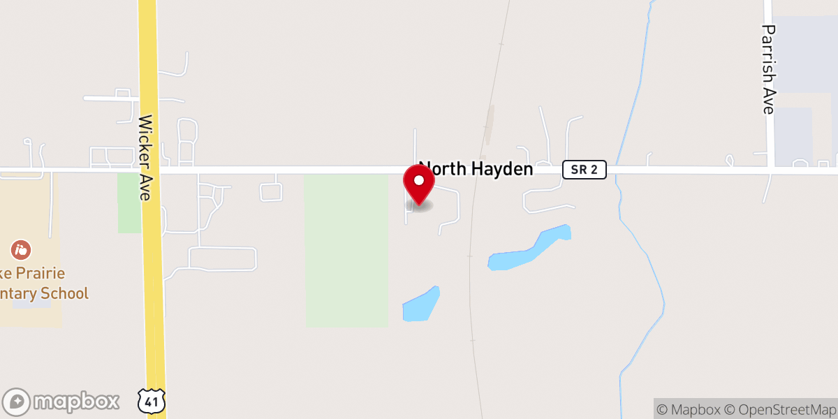 Map showing location of Hope Community Church of Lowell