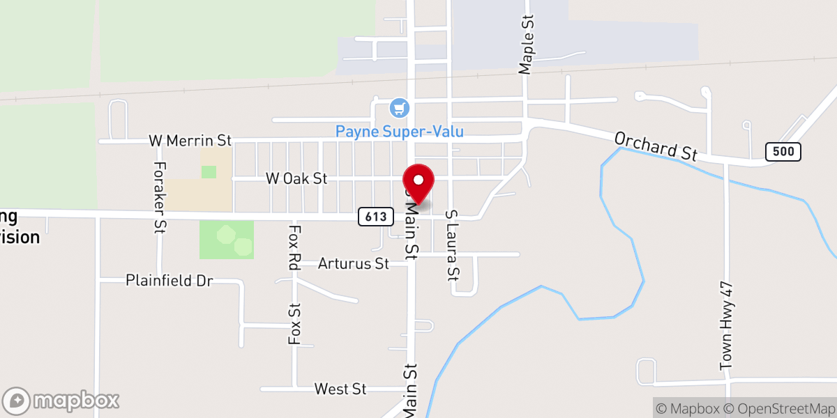 Map showing location of Allen Joe