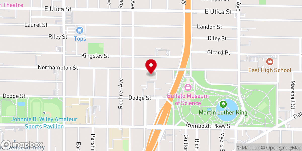 Map showing location of St Martin De Porres Church