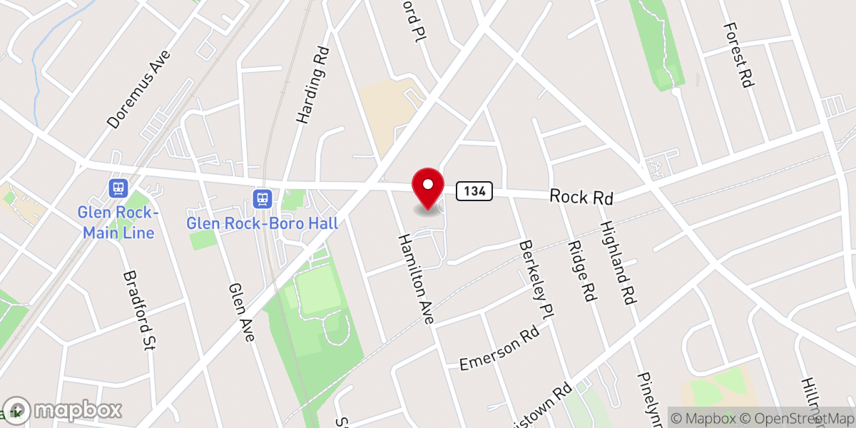 Map showing location of Community Church of Glen Rock