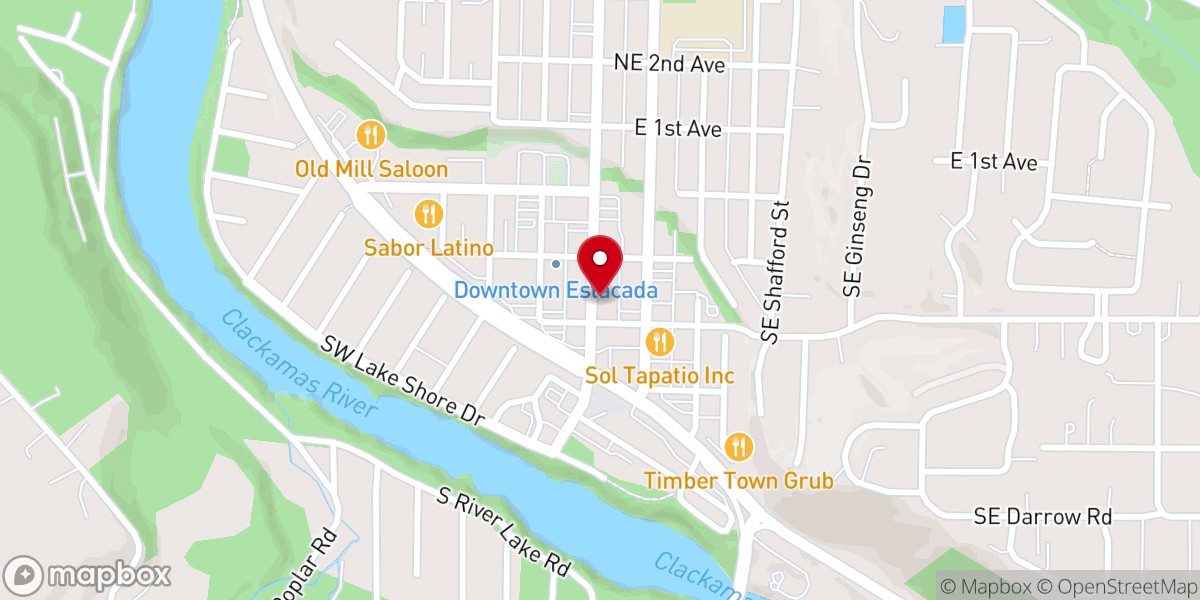 Map showing location of Calvary Chapel Estacada