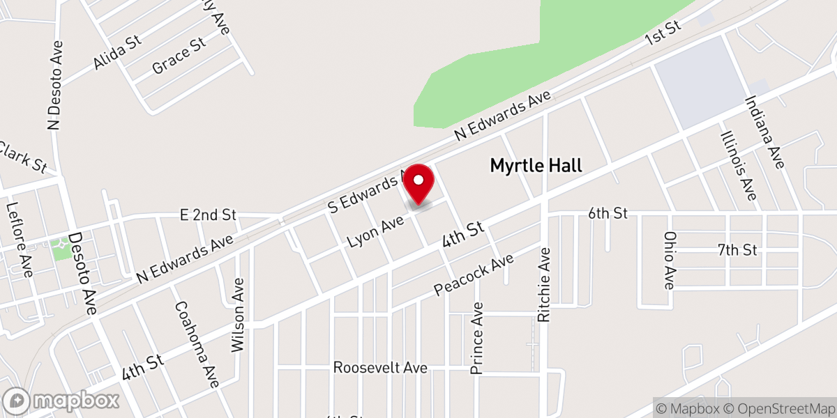 Map showing location of Kings Temple Missionary Baptist Church