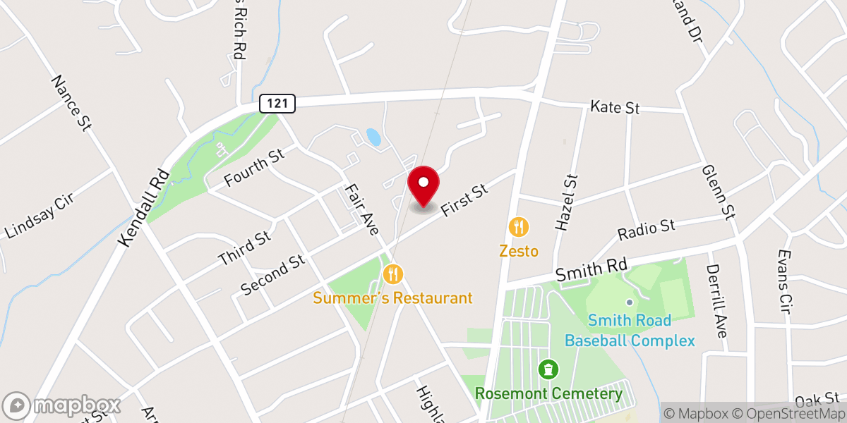Map showing location of New Beginnings Church 1609 First Street Newberry, SC 29108