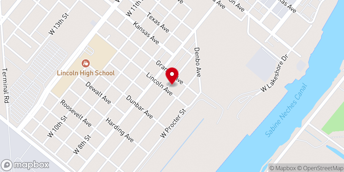 Map showing location of First Sixth Street Baptist Church