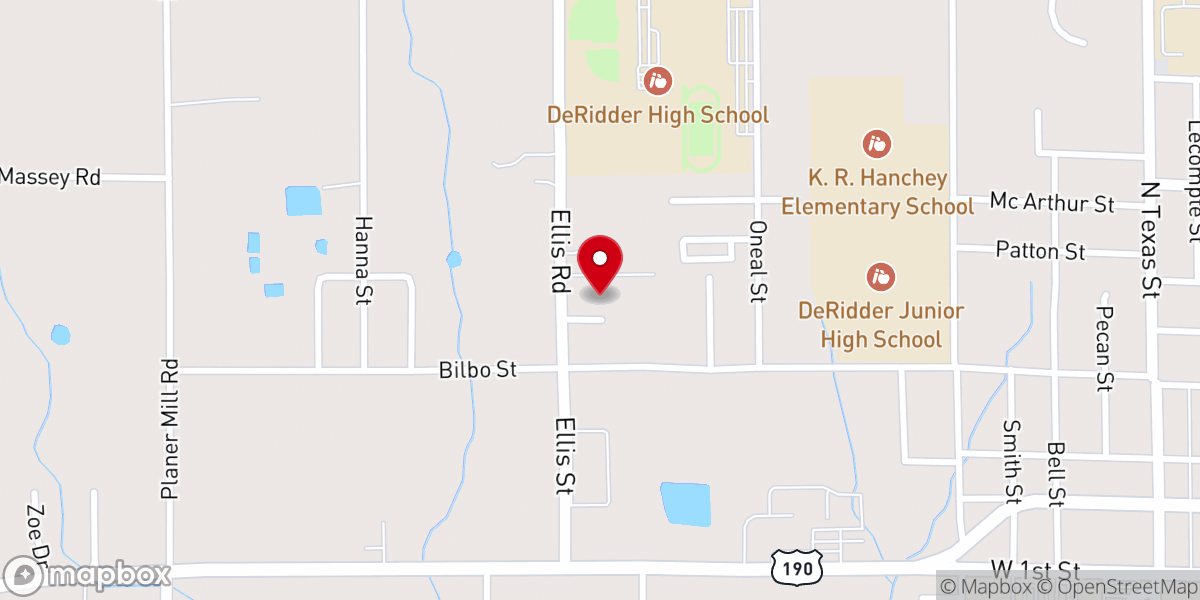 Map showing location of Abundant Life Church